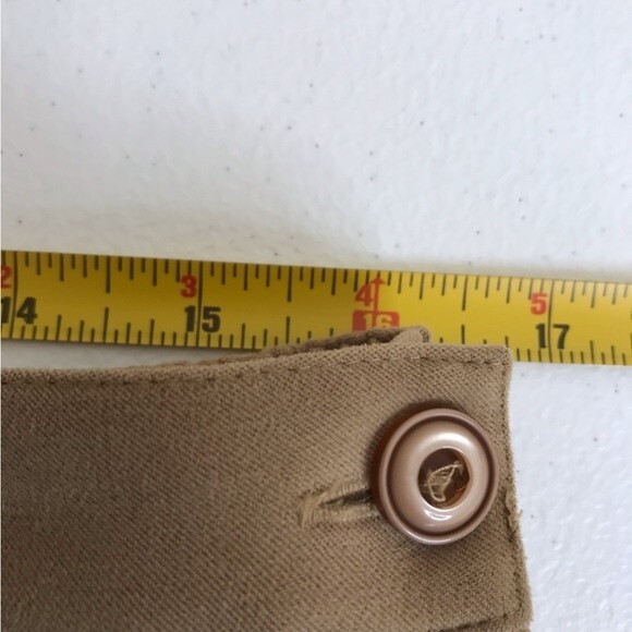 Vintage Sag Harbor Faux Suede Camel Pants Women Size 14 High Waist Elastic Waist - Picture 5 of 10
